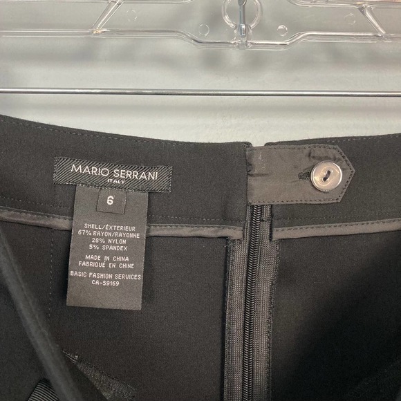 Mario Serrano Italy Black Pencil Skirt Size 6 Faux Pocket Stretch Above the Knee - Picture 8 of 12